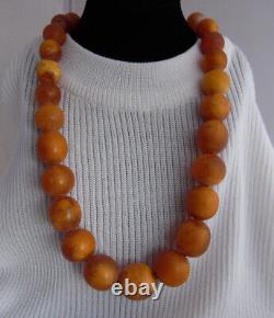ANTIQUE BALTIC AMBER BEADS NECKLACE 126,2 g