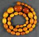 ANTIQUE GENUINE NATURAL BUTTERSCOTCH BALTIC AMBER BEAD NECKLACE 32.7 GRAMS