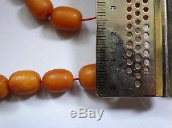 ANTIQUE NATURAL BALTIC AMBER BEADS REAL AMBER 22g RARE SUPER OLD AMBER