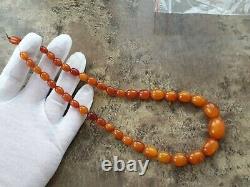ANTIQUE NATURAL BALTIC AMBER BEADS REAL AMBER 26 grams! (No. Y2)