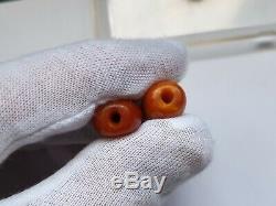 ANTIQUE NATURAL BALTIC AMBER BEADS REAL GENUINE OLD AMBER 4 grams