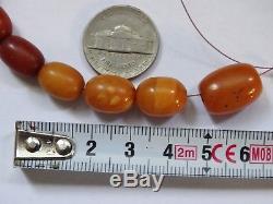 ANTIQUE NATURAL BALTIC AMBER BEADS REAL GENUINE OLD AMBER 7.8 grams