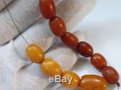 ANTIQUE NATURAL BALTIC AMBER BEADS REAL GENUINE OLD AMBER 7.8 grams
