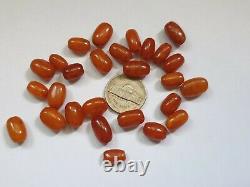 ANTIQUE NATURAL BALTIC AMBER BEADS REAL VERY OLD AMBER 11.9 grams 27 beads