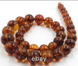 Adult Amber Necklace Genuine Baltic Amber beads necklace pressed 45gr. B-55