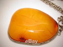 Amber Antique Natural Baltic Egg Yolk Butterscotch Amber Pendant
