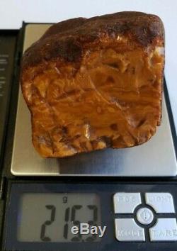 Amber Baltic 215 gr 100% Natural Stone Original Rock RAW Genuine Multicolor C73