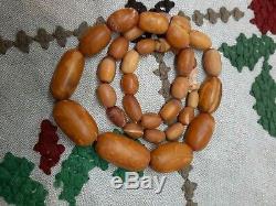 Amber Baltic Butterscotch beads old natural perfect colour19 century, bernstein