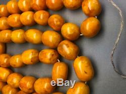 Amber Baltic NECKLACE SOVIET UNION PRESS 100% Natural 114Gr