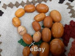 Amber Baltic Tiger Olive beads old natural rare Perfect landscape, bernstein