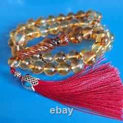 Amber Beads Rosary AMBER ROSARY Misbah Tasbih 33 round amber beads 51 gram