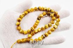 Amber Beads Rosary BALTIC AMBER ROSARY round misbah tasbih pressed