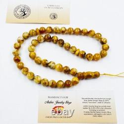 Amber Beads Rosary BALTIC AMBER ROSARY round misbah tasbih pressed