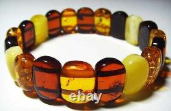 Amber Bracelet Natural Baltic Amber Jewelry multicolor amber beads gemstone