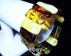 Amber Bracelet Natural Baltic Amber beads bracelet Amber jewelry for women