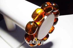 Amber Bracelet Natural Baltic Amber bracelet Amber Beads pressed 40.45gr. B67
