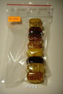 Amber Bracelet Natural Baltic Amber colorful beads bracelet gemstone amber