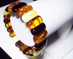 Amber Bracelet Natural Baltic Amber royal amber colorful amber pieces 17gr