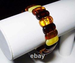 Amber Bracelet Natural Baltic Amber royal amber colorful amber pieces 17gr