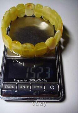 Amber Bracelet Natural Baltic Amber stone bracelet amber jewelry 15.23gr. A180