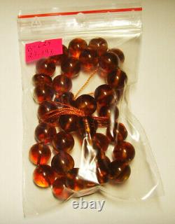 Amber Islamic 33 Prayer beads Natural Baltic Amber pressed tasbih misbaha