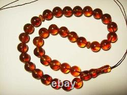 Amber Islamic Baltic Amber Beads Amber Muslim Amber Prayer Beads pressed