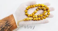 Amber Islamic Genuine Baltic Amber Rosary Tasbih Muslim Turkish Tasbih pressed