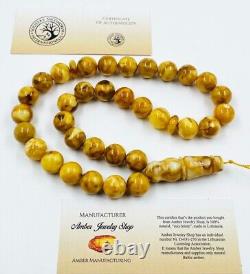 Amber Islamic Genuine Baltic Amber Rosary Tasbih Muslim Turkish Tasbih pressed