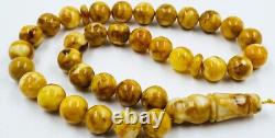 Amber Islamic Genuine Baltic Amber Rosary Tasbih Muslim Turkish Tasbih pressed