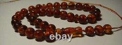 Amber Islamic Prayer Beads 33 Turkish Tasbih Misbaha pressed