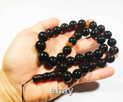 Amber Islamic Prayer Beads Genuine Baltic Amber Misbaha pressed 80.34gr. B-13
