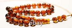 Amber Islamic Prayer Beads Natural Amber Muslim rosary Tasbih pressed