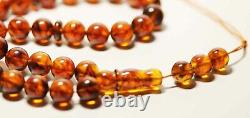 Amber Islamic Prayer Beads Natural Amber Muslim rosary Tasbih pressed