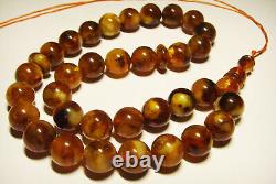 Amber Islamic Prayer Beads Natural amber Tasbih, Misbaha Tasbeeh pressed