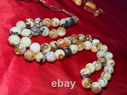 Amber Islamic prayer natural baltic Amber 100% 45 beads 85g bead size 14