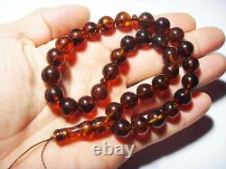 Amber Muslim Rosary Natural Baltic Amber Kehribar Tasbih Misbaha pressed