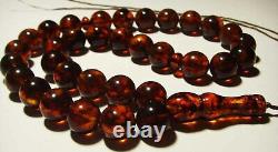 Amber Muslim Rosary Natural Baltic Amber Kehribar Tasbih Misbaha pressed