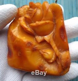 Amber Natural Butterscotch Egg Yolk Baltic Pendant