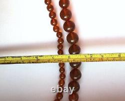 Amber Necklace. 77 grams Vintage Baltic Natural Honey Cognac Amber Round Beads