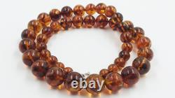 Amber Necklace Genuine Baltic Amber round big beads necklace pressed 50gr. B50