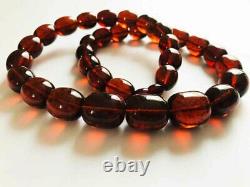 Amber Necklace Genuine Baltic Large amber beads necklace amber jewelry pressed