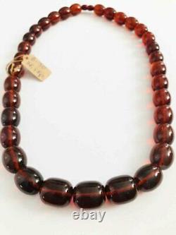 Amber Necklace Genuine Baltic Large amber beads necklace amber jewelry pressed