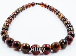 Amber Necklace Natural Amber Beads Necklace for Adult pressed