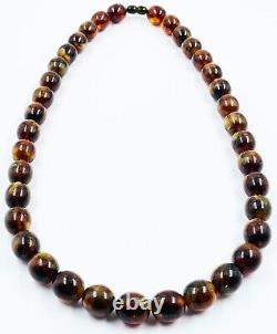 Amber Necklace Natural Amber Beads Necklace for Adult pressed