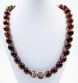 Amber Necklace Natural Amber Beads Necklace for Adult pressed