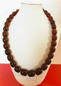 Amber Necklace Natural Baltic Amber Beads Necklace for adults pressed
