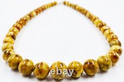 Amber Necklace Natural Baltic Amber Necklace Genuine Amber Bead pressed