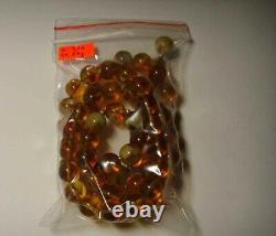 Amber Necklace Natural baltic Amber necklace for men amber silver beads pressed