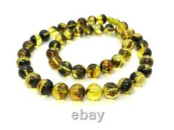 Amber Necklace Round Beads Gift Natural Baltic Amber Ladies Jewelry 35,3g 7420