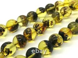 Amber Necklace Round Beads Gift Natural Baltic Amber Ladies Jewelry 35,3g 7420